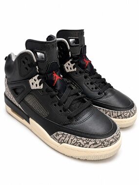 Jordan Spizike Black Cement GS Size 5Y Black Red Elephant Print NEW No Box